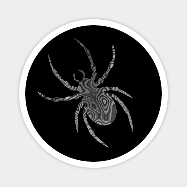 CREEPY Happy Halloween Grey Spider Magnet by SartorisArt1